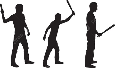 Hit Silhouette PNG Images, People Silhouettes Hitting With Bats ...