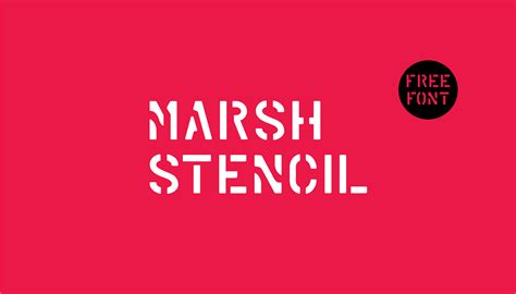 MARSH STENCIL Free Font on Behance