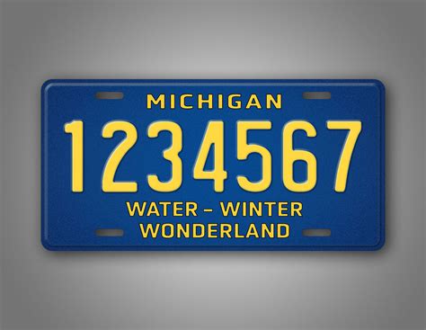 Custom Michigan Water Winter Wonderland Personalized License Plate – SignsAndTagsOnline