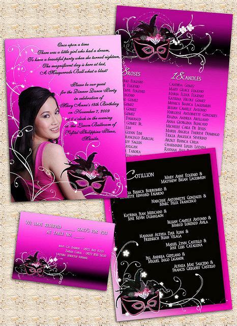 18th birthday invitation card masquerade theme | Birthday invitation ...