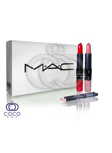 Помада Mac Ruby Woo Velvet Creme Lipstick Lipgloss & Lipliner 4 в 1 Creamy Textur - 5215-L ...