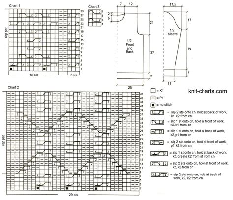 Free Knitting Patterns - White Pullover with Textured Cable Pattern