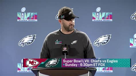 Philadelphia Eagles head coach Nick Sirianni's Tuesday press conference during Super Bowl LVII week