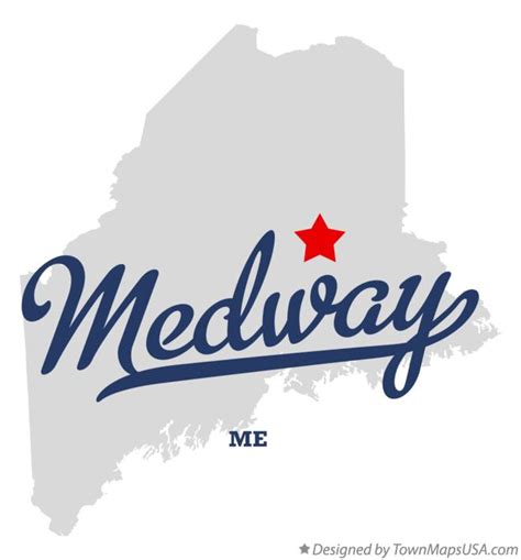 Map of Medway, ME, Maine