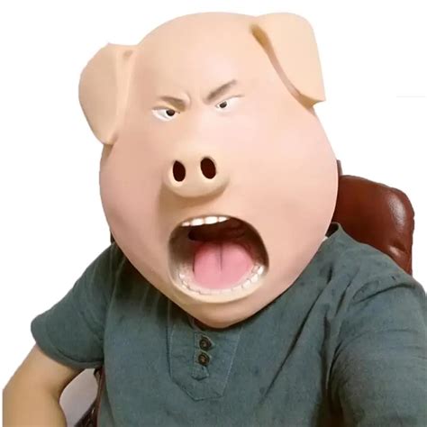 Creepy Pig Head Latex Mask Theater Prank Prop Crazy Party Masks Halloween Costume-in Party DIY ...