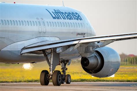 Lufthansa Commercial Airplane Takeoff from Otopeni Airport in Bucharest ...