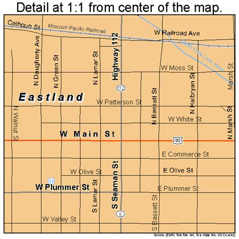 Eastland Texas Street Map 4822132