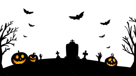 Halloween Graveyard E Abóbora PNG , Fronteira De Halloween, O Cemitério, Abóbora Imagem PNG e ...