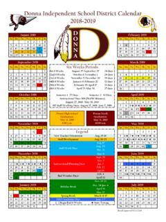 Donna Independent School District Calendar 2018 … / donna-independent ...