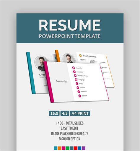 30 Creative PowerPoint Resume Templates (Best PPT CV Layout Examples 2020)