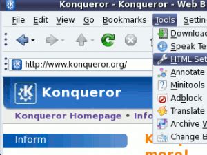 Konqueror Browser uses , features , advantages and disadvantages | Science online