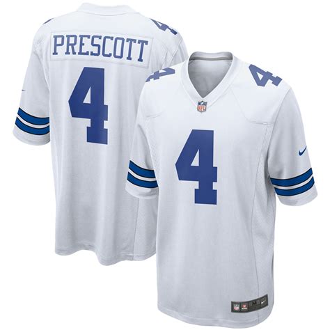 Men's Nike Dak Prescott White Dallas Cowboys Game Team Jersey - Walmart.com