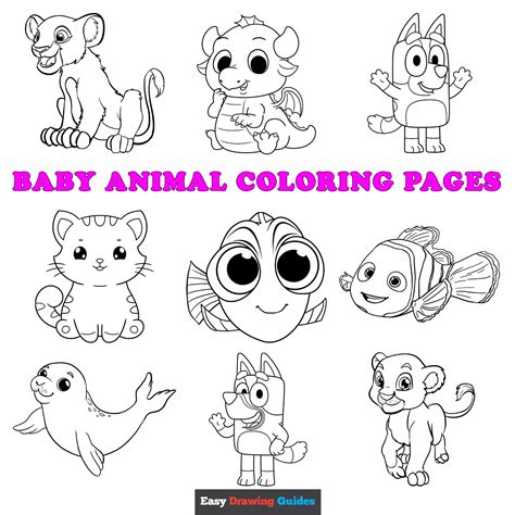 Free Printable Baby Animal Coloring Pages for Kids