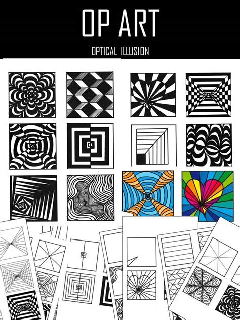 OP ART- How to draw optical illusion | Teaching Resources