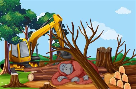 Tree Deforestation Illustration Graphic by sidomikro · Creative - Clip ...