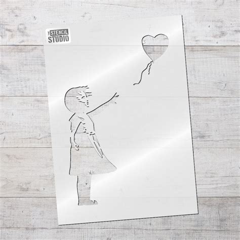 Banksy Balloon Girl Wall Stencil -Free UK P&P - The Stencil Studio