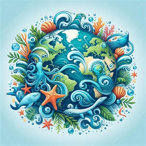 Premium Vector | Marine life Ocean conservation Blue planet Coral reefs Ocean biodiversity ...