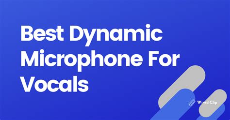 Best Dynamic Microphone For Vocals