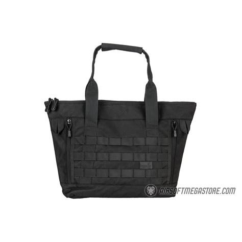 Lancer Tactical 1000D Nylon Tactical Tote Bag - BLACK | Airsoft Megastore