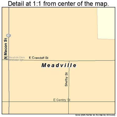 Meadville Missouri Street Map 2947036