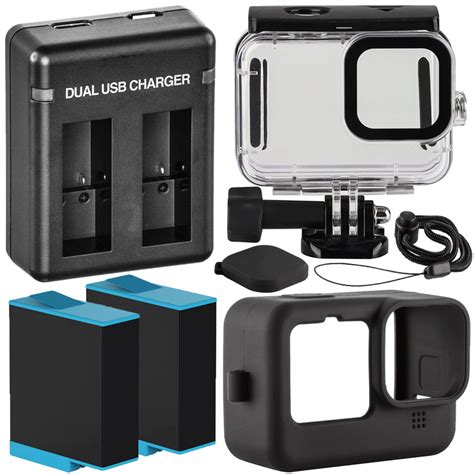 GoPro HERO9 Hero 9 Black Essential Action Accessory Bundle Includes: 2 ...