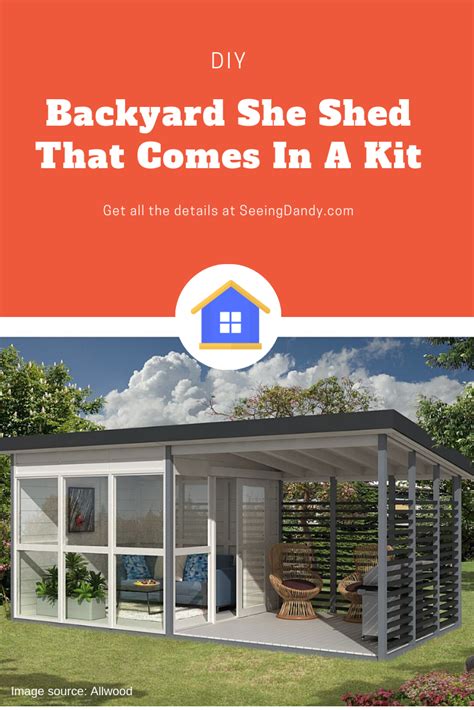 DIY Backyard She Shed That Comes In A Kit - Seeing Dandy Blog