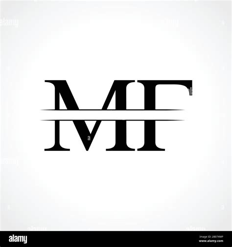 Initial MF letter Logo Design vector Template. Abstract Black Letter MF logo Design Stock Vector ...