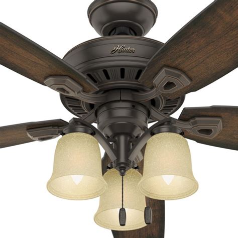 Hunter Fan Company Rockledge 60-Inch Ceiling Fan with 3 Lights, Onyx Bengal | eBay