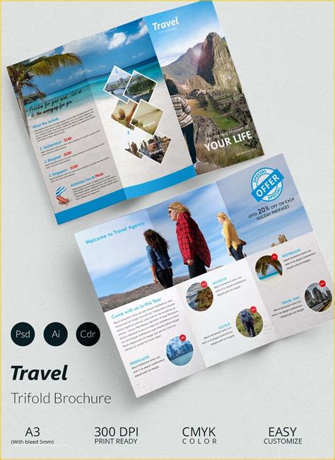 Travel Brochure Template Free Of Travel Brochure Templates 21 Download In Psd Vector ...