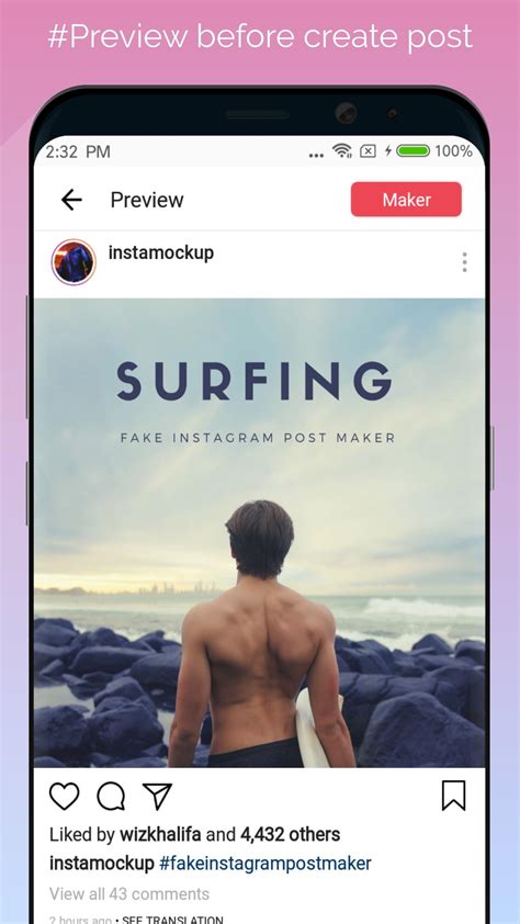 Fake Instagram Post Template Editable