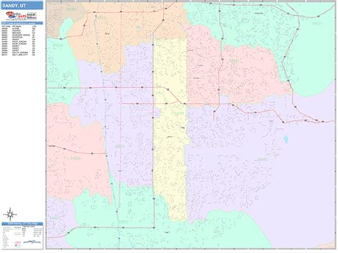 Sandy Utah Wall Map (Color Cast Style) by MarketMAPS