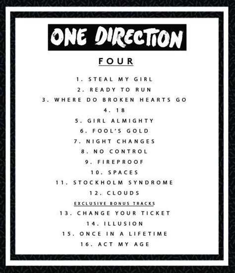 List of one direction songs in order - lsacompass