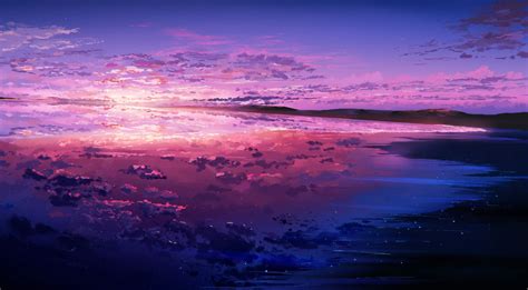 Purple Sunset Anime Wallpapers - Wallpaper Cave