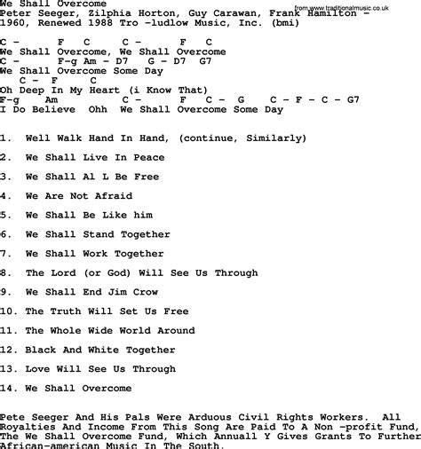 We Shall Overcome Guitar Chords - Sheet and Chords Collection