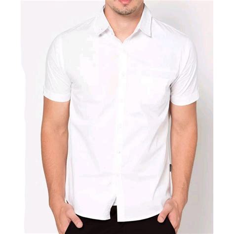 Yutan Distro - Baju formal pendek putih polos | Kemeja formal pria | Baju Kantor | Lazada Indonesia