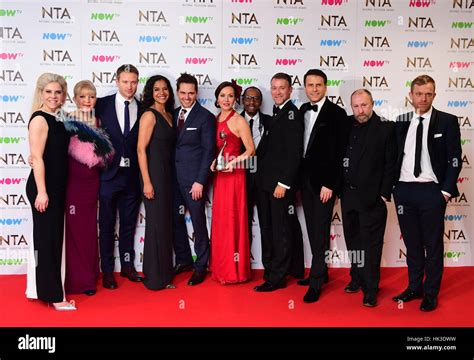 The cast of Casualty in the press room with the award for Best Drama at the National Television ...