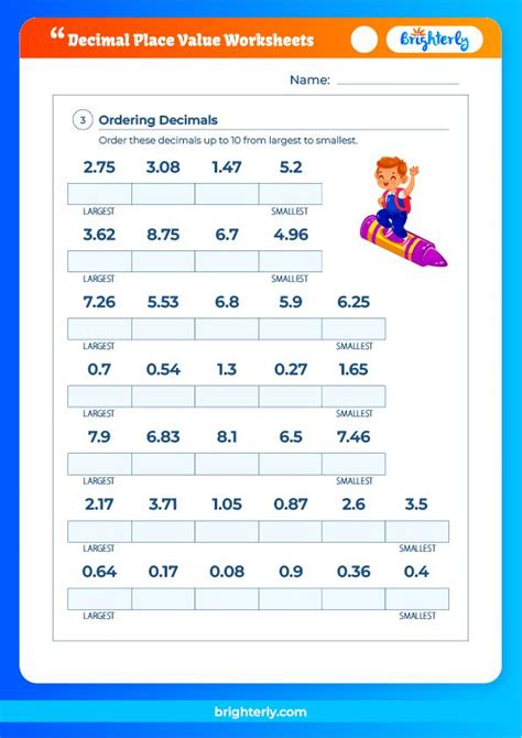 Free Printable Decimal Place Value Worksheets for Kids - Brighterly.com