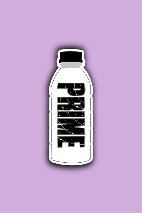 White Prime Hydration Bottle Sticker Energy Drink Sticker - Etsy