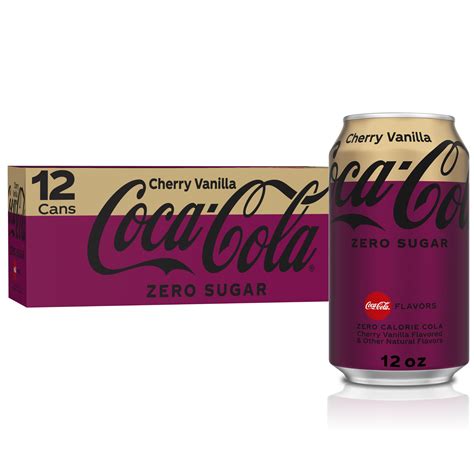 FRESH 12 Pk Cherry Vanilla Coca Cola Coke Zero - Soda Emporium