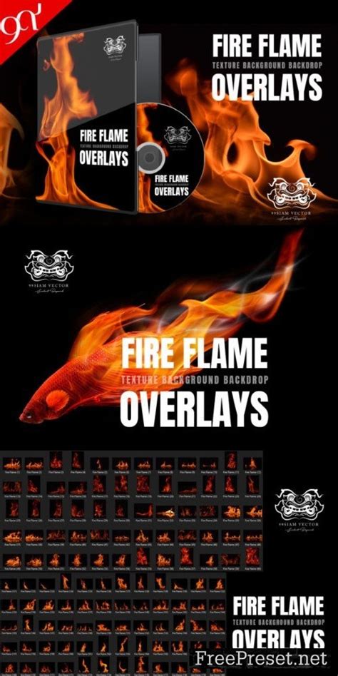 200 Fire Photoshop Overlays