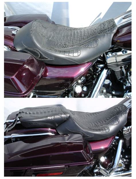 Alligator Motorcycle Seats and Faux Gator Seats for Harley Davidsons or ...