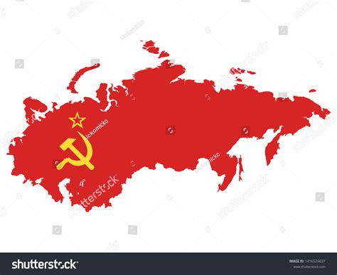 Combined Flag Map Ussr Soviet Union Stock Vector (Royalty Free) 1416529037 | Shutterstock