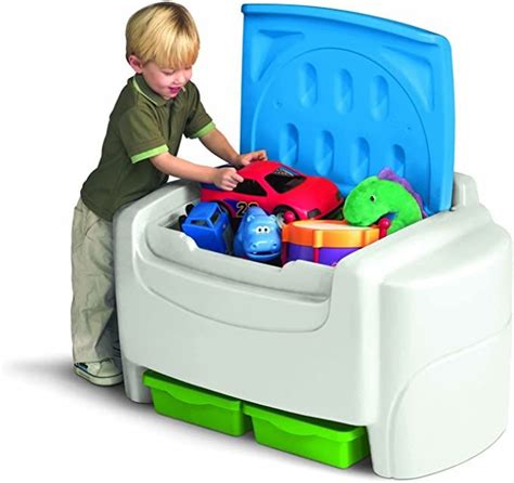 White Sort 'N Store Toy Storage Box with Lid Containers and Chest ...