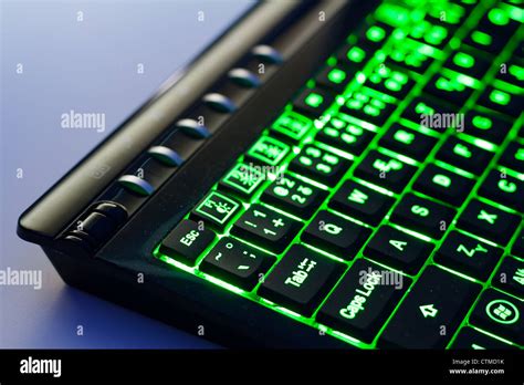 Closeup of a modern backlit keyboard Stock Photo - Alamy