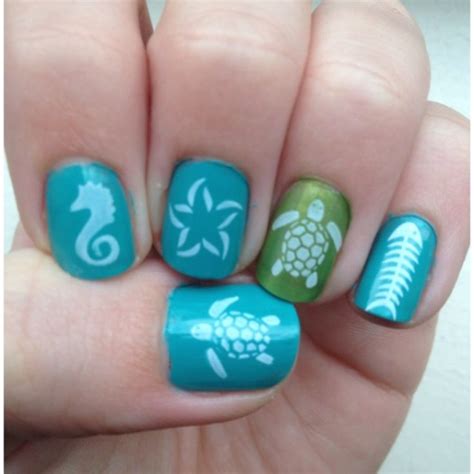 28 Really Cool Sea Creature Nail Art Patterns ... | Turtle nails, Beach nails, Turtle nail art
