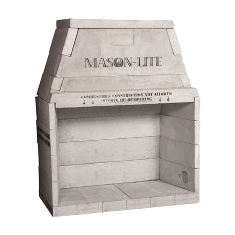 63" Pre-cast Masonry Firebox Kit - Wood Burning | Mason-Lite | WoodlandDirect.com