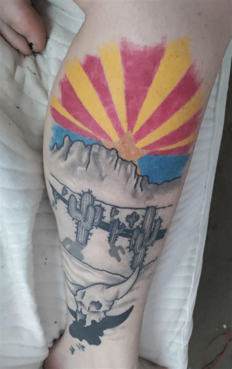 state flag / Superstitions / sunset tattoo : r/arizona