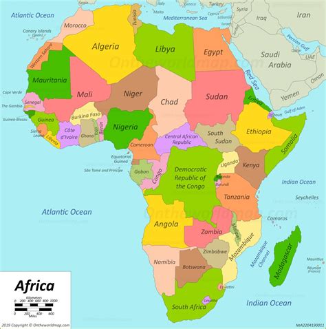 Africa Map Printable