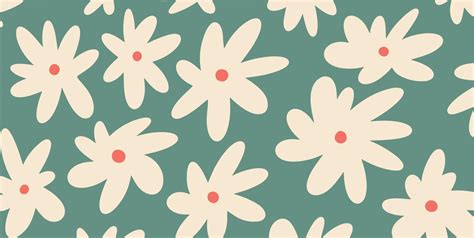 Groovy Abstract Daisy Flowers background. Retro 70s - 60s Hippie ...