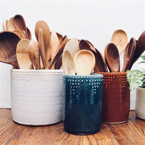 Extra Large Utensil Holder - 16 Color Choices — Back Bay Pottery